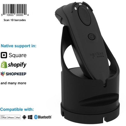 Socket Mobile DuraScan® D700, escáner de código de barras lineal, negro y base de carga - Wi-Fi