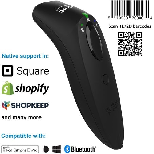 Socket Mobile SocketScan® S740, Universal Barcode Scanner, Black - Wireless Conn