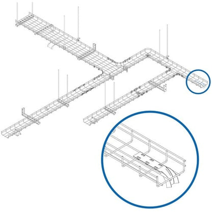 Tripp Lite by Eaton Cable Exit Clip/Dropout Waterfall for Wire Mesh Cable Trays