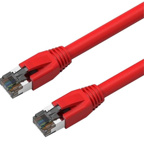 Câble de raccordement blindé Axiom Memory Axiom CAT8 2 000 MHz S/FTP, 3 m, avec gaine anti-accroc (rouge)