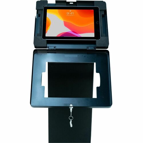 CTA Digital Premium Small Locking Floor Stand Kiosk (Black) - Up to 8\" Screen S