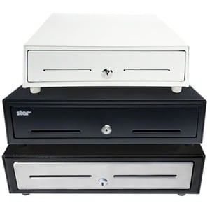 Star Micronics CD4-1616 Choice Cash Drawer, Black, 16Wx16D, Stainless Drawer Fro