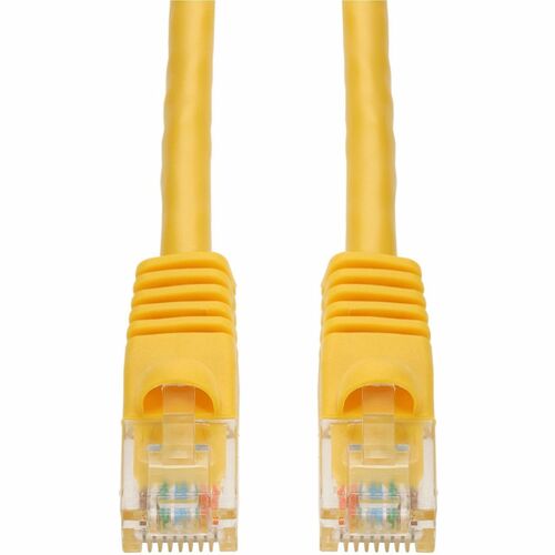 Cable Ethernet de PVC CAT 6A amarillo de 3 pies con funda de burbuja sin enganches RJ