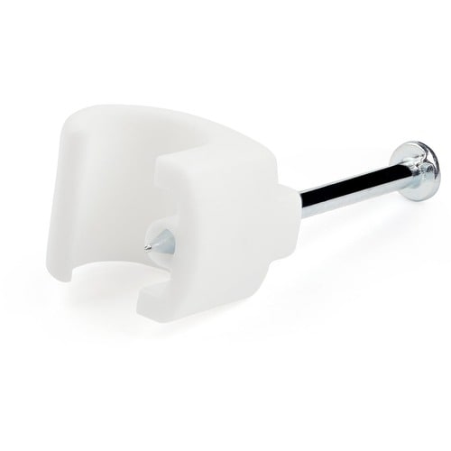 StarTech.com 100 Pk (L) Cable Clips w/ Nail - Reusable Nail-in Clamps - Cord Mounting/Hold