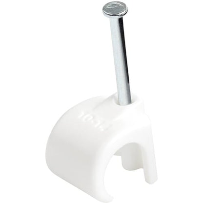 StarTech.com 100 Pk XL Cable Clips w/ Nail - Reusable Nail-in Clamps - Cord Mounting/Holdi