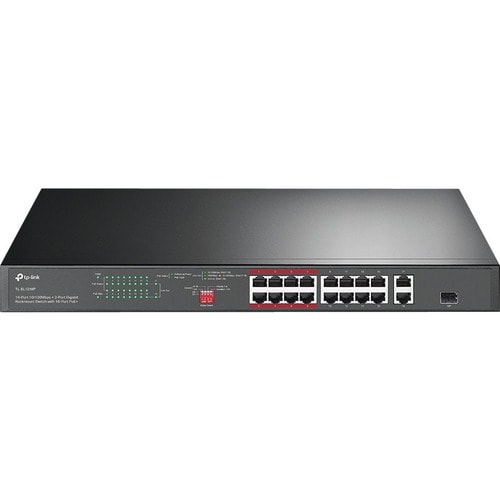 COMMUTATEUR MONTAGE EN RACK 16 PORTS 10/100 Mbps 2 PORTS GB AVEC 16 PORTS POE+