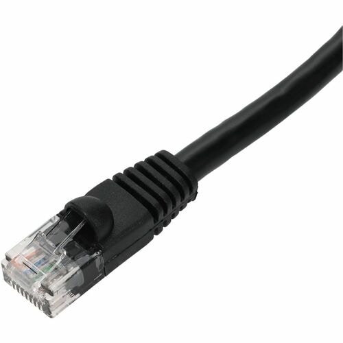 AddOn 200ft Black CAT 6A PVC Ethernet Cable Snagless Bubble Boot RJ