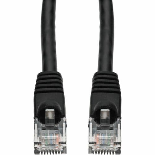 AddOn 200ft Black CAT 6A PVC Ethernet Cable Snagless Bubble Boot RJ