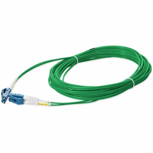 Câble fibre optique duplex OS2 vert OFNR LC (mâle) vers LC (mâle) AddOn 8 m (riser)