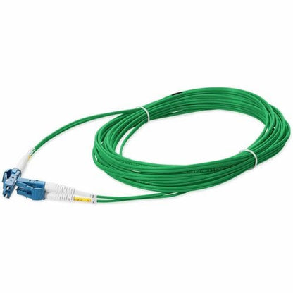 Câble fibre optique duplex OS2 vert OFNR LC (mâle) vers LC (mâle) AddOn 8 m (riser)