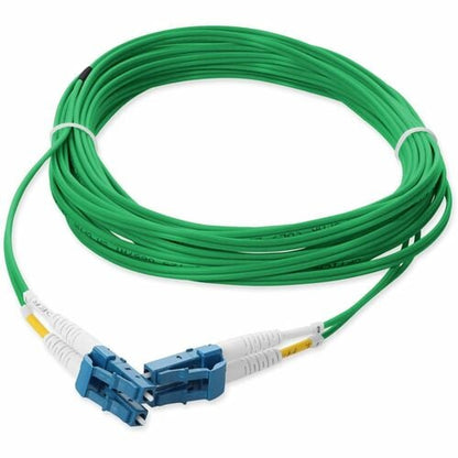 Câble fibre optique duplex OS2 vert OFNR LC (mâle) vers LC (mâle) AddOn 8 m (riser)