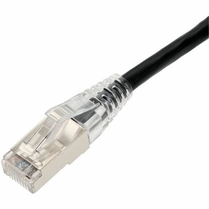 AddOn 10ft Black CAT 6 Shielded PVC Ethernet Cable Snagless Easy Clear Boot RJ-4