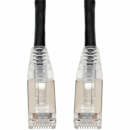 AddOn 10ft Black CAT 6 Shielded PVC Ethernet Cable Snagless Easy Clear Boot RJ-4