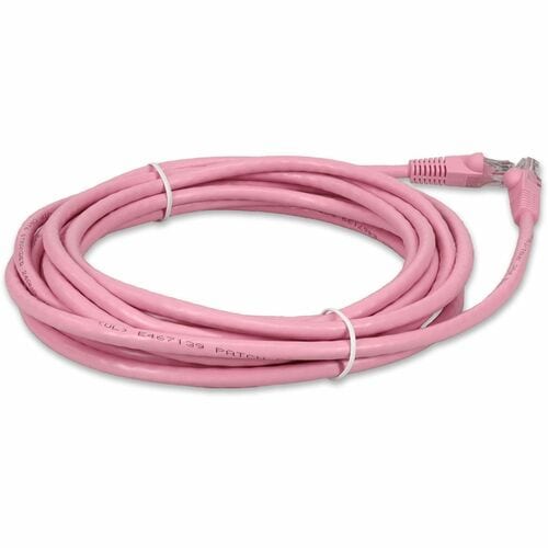 AddOn 34ft RJ-45 (Male) to RJ-45 (Male) Pink Cat6 UTP PVC Copper Patch Cable - 3
