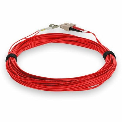 AddOn 2m LC (Male) to SC (Male) Red OM3 Duplex Fiber OFNR (Riser-Rated) Patch Ca