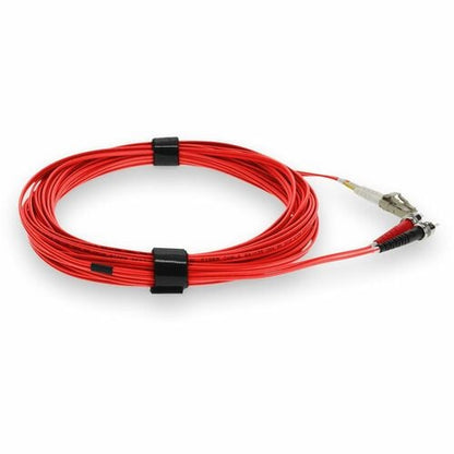AddOn 5m LC (Male) to ST (Male) Red OM3 Duplex Plenum-Rated Fiber Patch Cable -