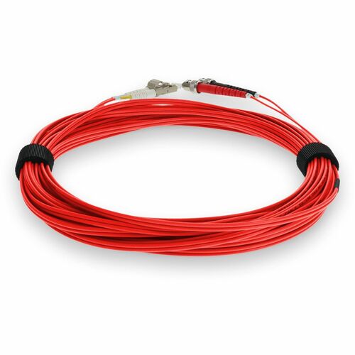 AddOn 5m LC (Male) to ST (Male) Red OM3 Duplex Plenum-Rated Fiber Patch Cable -