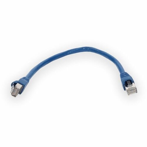 AddOn 10ft RJ-45 (Male) to RJ-45 (Male) Blue Snagless Cat6A STP PVC Copper Patch