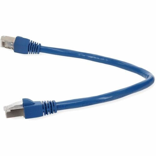 AddOn 10ft RJ-45 (Male) to RJ-45 (Male) Blue Snagless Cat6A STP PVC Copper Patch