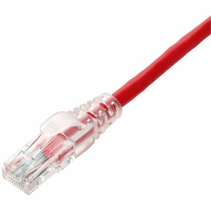 AddOn 4ft Red CAT 6 PVC Ethernet Cable Snagless Easy Clear Boot TAA RJ-45 M/M -