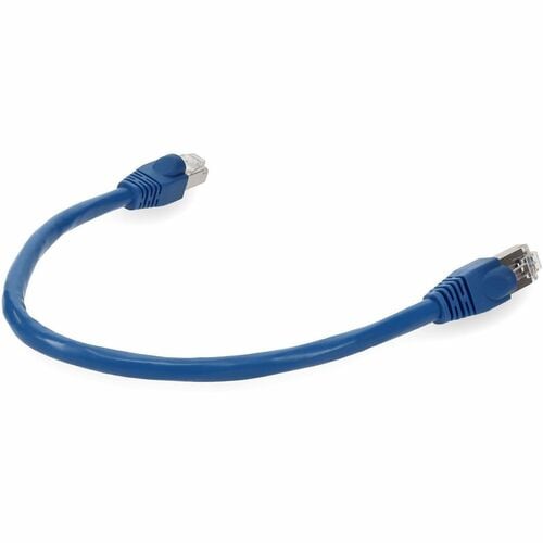AddOn 7ft RJ-45 (Male) to RJ-45 (Male) Blue Snagless Cat6A STP PVC Copper Patch