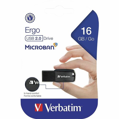 Clé USB ERGO 16 Go noire multi-formats