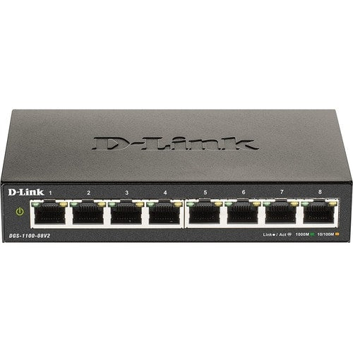 COMMUTATEUR DE BUREAU GIGABIT 8 PORTS INTELLIGENT GÉRÉ SÉRIE 1100 V2
