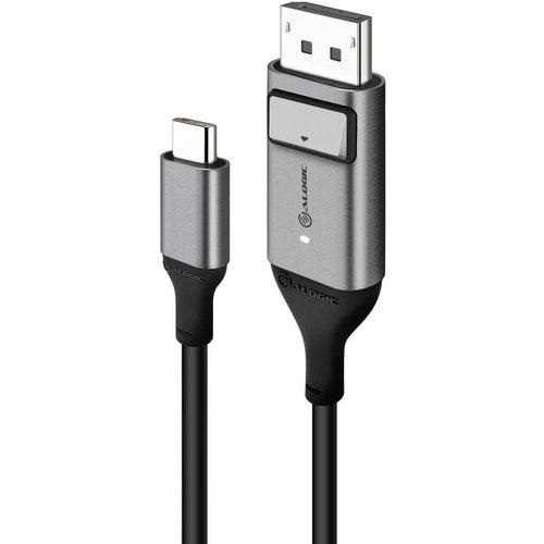 Câble USB-C (mâle) vers DisplayPort (mâle) Alogic - Série Ultra - 4K 60 Hz - Gris sidéral - 2 m