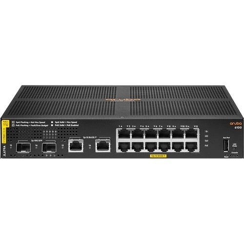 ARUBA 6100 12G CL4 2SFP+ 139W SWCH PL WB