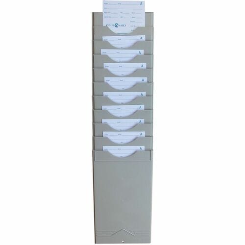 Pyramid 400-10 Support pour fiches de pointage à 10 compartiments - 10 compartiments - Hauteur 406,40 mm (16 po)