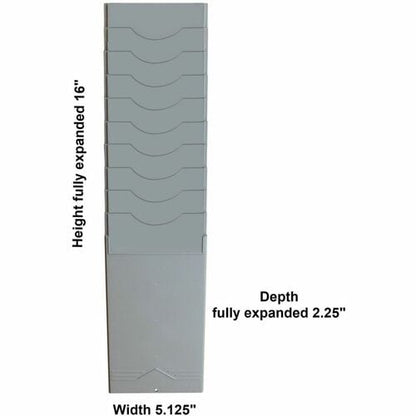 Pyramid 400-10 10 Pocket Time Card Rack - 10 Pocket(s) - 16\" (406.40 mm) Height