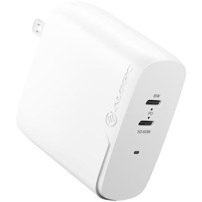Cargador ALOGIC 2X68 Rapid Power de 68 W GaN