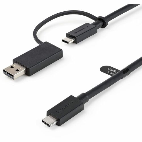 StarTech.com 3ft/1m USB-C Cable with USB-A Adapter Dongle, USB-C to C (10Gbps/PD