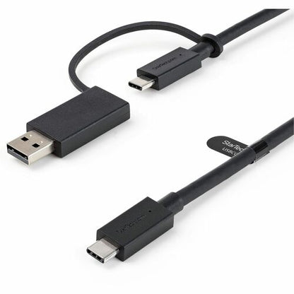 StarTech.com 3ft/1m USB-C Cable with USB-A Adapter Dongle, USB-C to C (10Gbps/PD