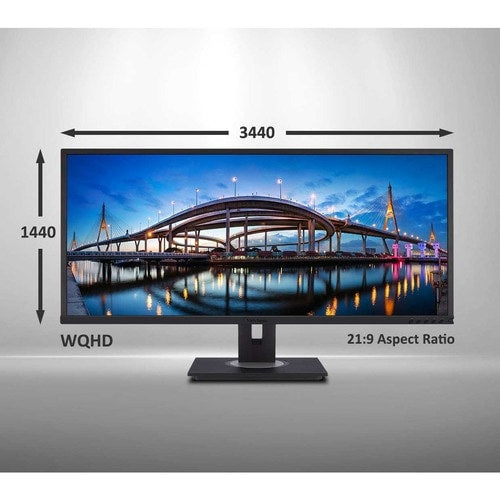 ViewSonic Graphic VG3456 34\" Class UWQHD LED Monitor - 21:9 - Black