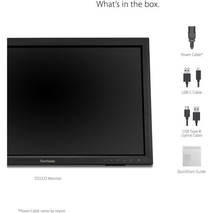 ViewSonic TD2223 22\" Class LCD Touchscreen Monitor - 16:9 - 5 ms