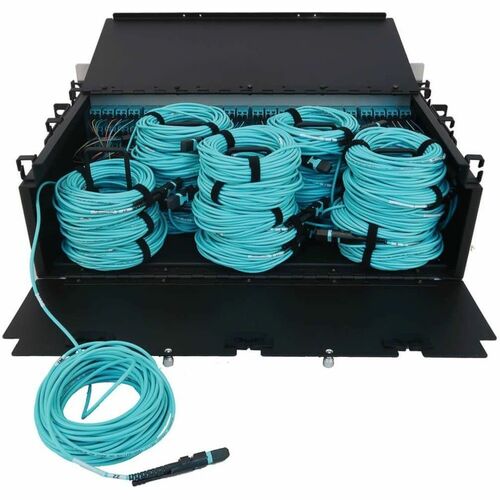 Tripp Lite by Eaton N48M-24M8L4-10 Preloaded Fiber Patch Panel - 96 x Duplex - 3