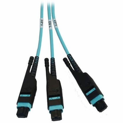 Tripp Lite by Eaton N48M-2M3X8M-20 Preloaded Fiber Panel - 1U High - Aqua, Black