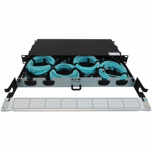 Tripp Lite by Eaton N48M-4M3X8M-10 Preloaded Fiber Panel - 1U High - Aqua - 19"