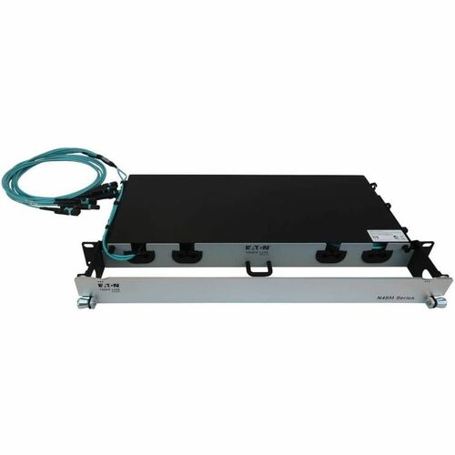 Tripp Lite by Eaton N48M-4M3X8M-10 Preloaded Fiber Panel - 1U High - Aqua - 19"
