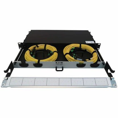 Tripp Lite by Eaton N48S-2M3X8M-20 Preloaded Fiber Panel - 1U High - Yellow, Black, Green