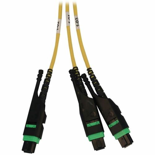 Tripp Lite by Eaton N48S-2M3X8M-20 Preloaded Fiber Panel - 1U High - Yellow, Black, Green
