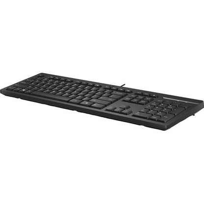 HP 125 Wired Keyboard - Cable Connectivity - USB Interface