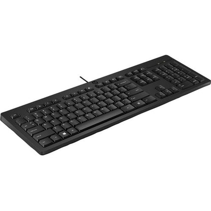 HP 125 Wired Keyboard - Cable Connectivity - USB Interface