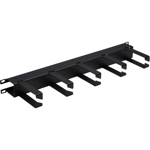 Tripp Lite by Eaton Horizontal Cable Manager - Metal Rings, Black, 1U - Horizontal Cable M