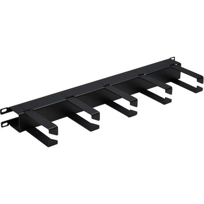 Tripp Lite by Eaton Horizontal Cable Manager - Metal Rings, Black, 1U - Horizontal Cable M