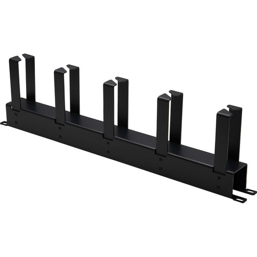 Tripp Lite by Eaton Horizontal Cable Manager - Metal Rings, Black, 1U - Horizontal Cable M