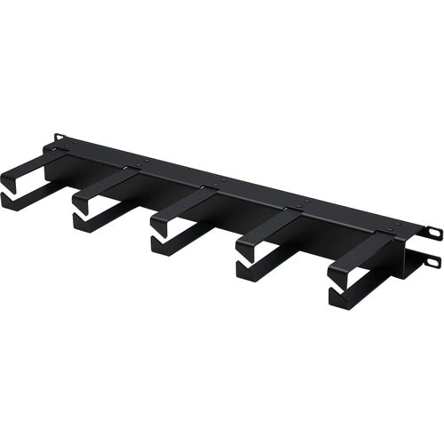 Tripp Lite by Eaton Horizontal Cable Manager - Metal Rings, Black, 1U - Horizontal Cable M