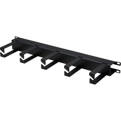 Tripp Lite by Eaton Horizontal Cable Manager - Metal Rings, Black, 1U - Horizontal Cable M