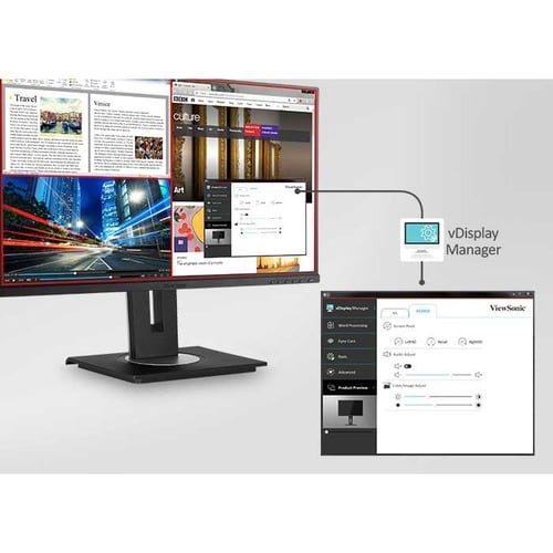 Viewsonic 24\" Display, IPS Panel, 1920 x 1080 Resolution - 23.8\" Viewable - In